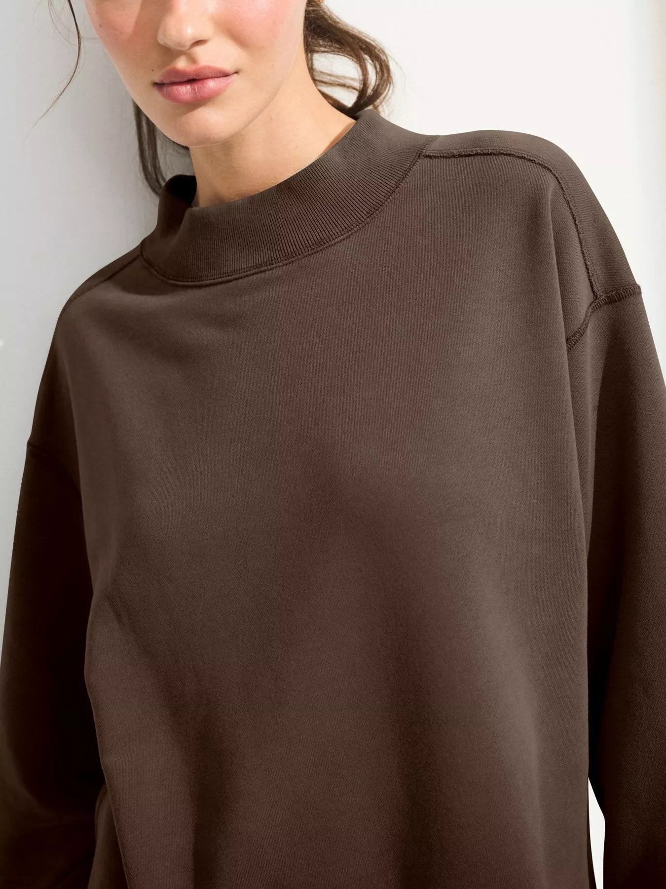 Mock Neck Oversized Sweatshirt