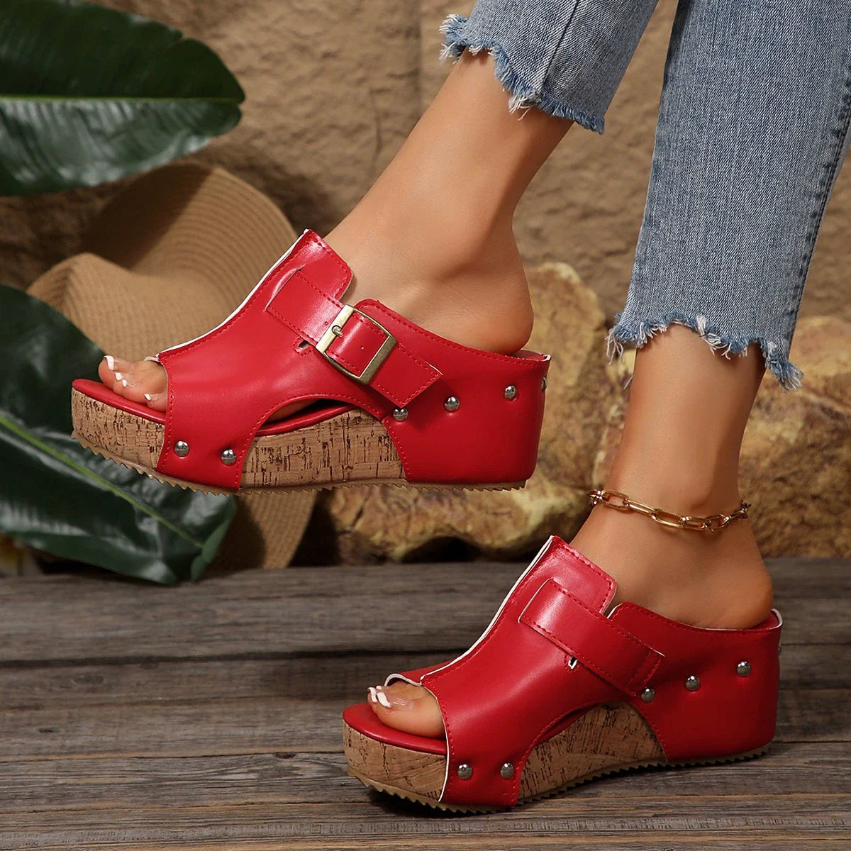 Open Toe Wedge Sandals