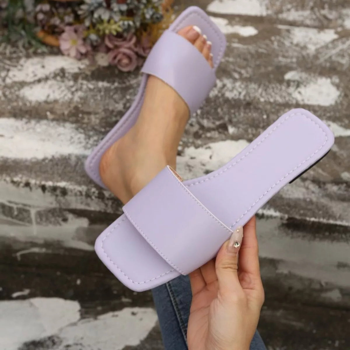 Open Toe Flats Sandals