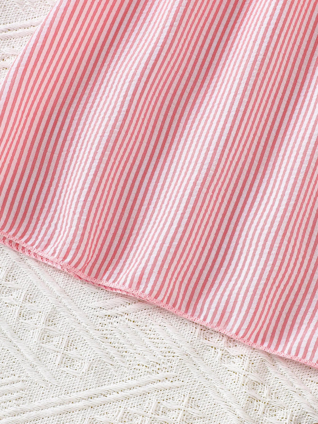 Children's Embroidered Striped Dress