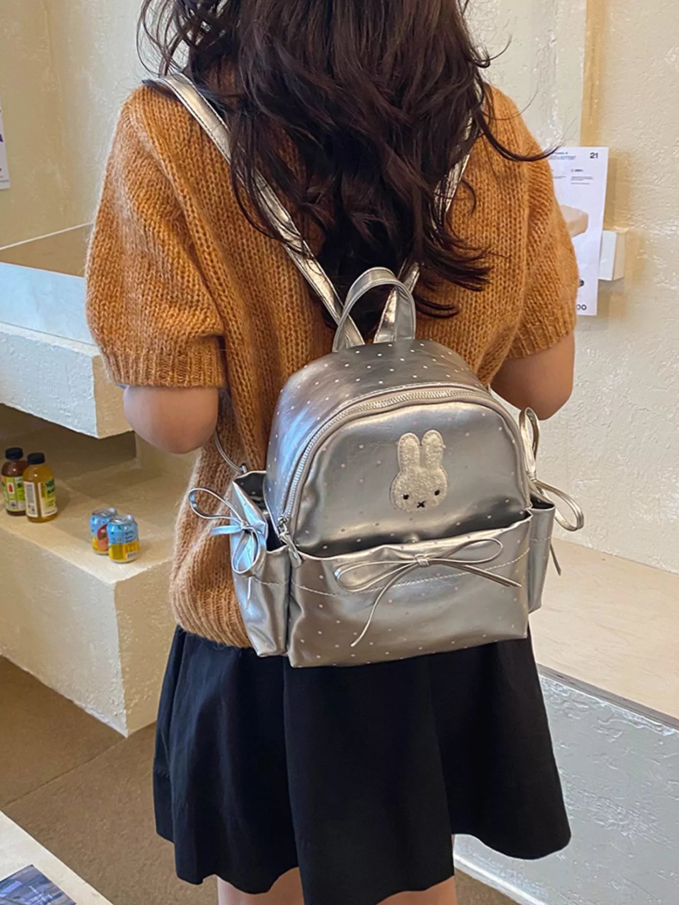 Bunny Polka Dot Backpack Bag