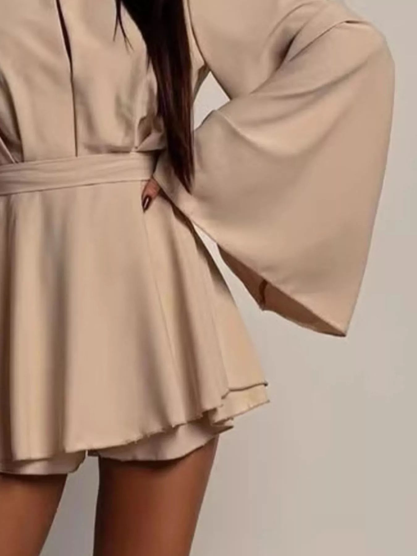 Flare Sleeve Mini Dress