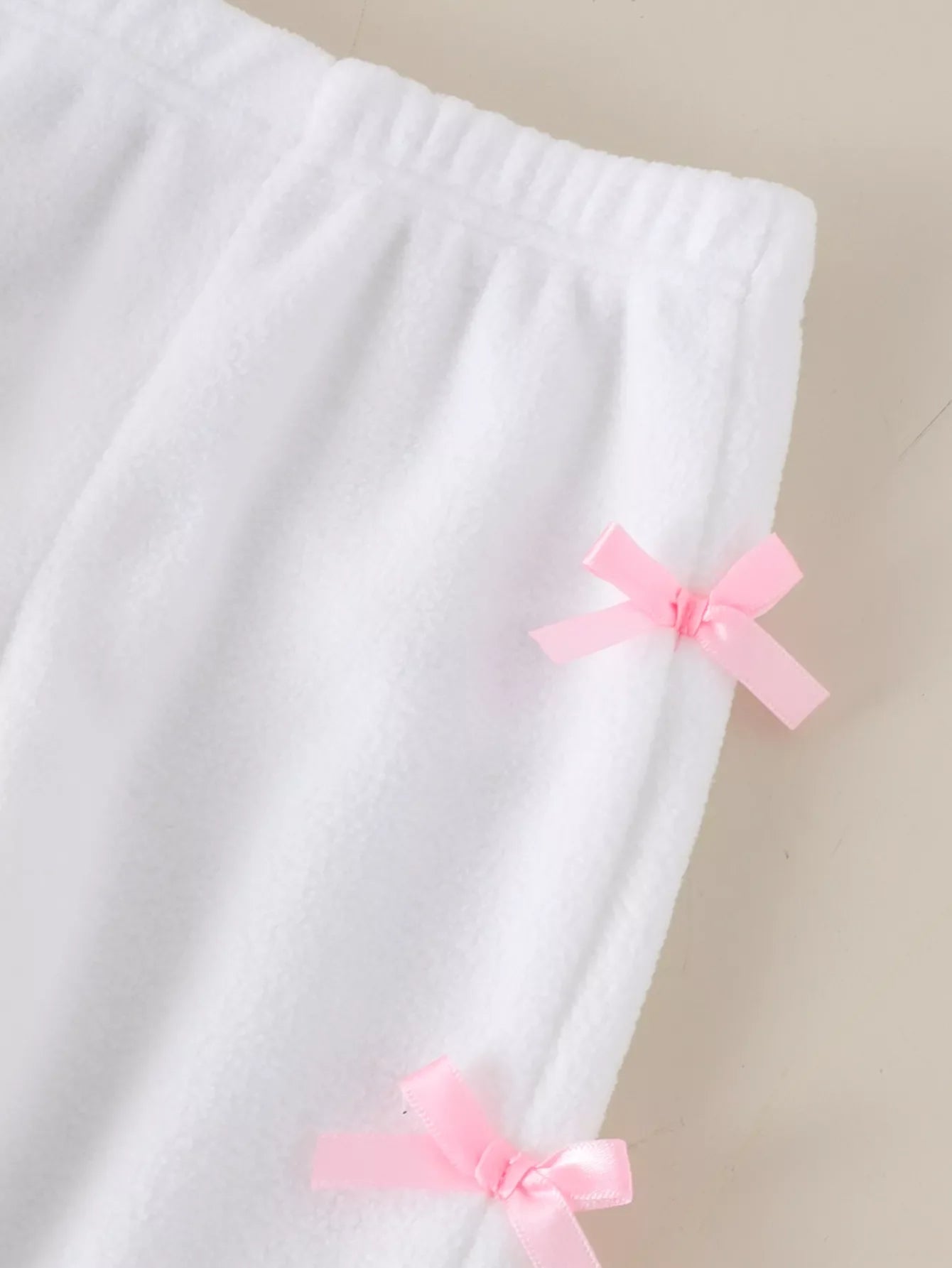 Children's Bow Round Neck Top and Pants Set