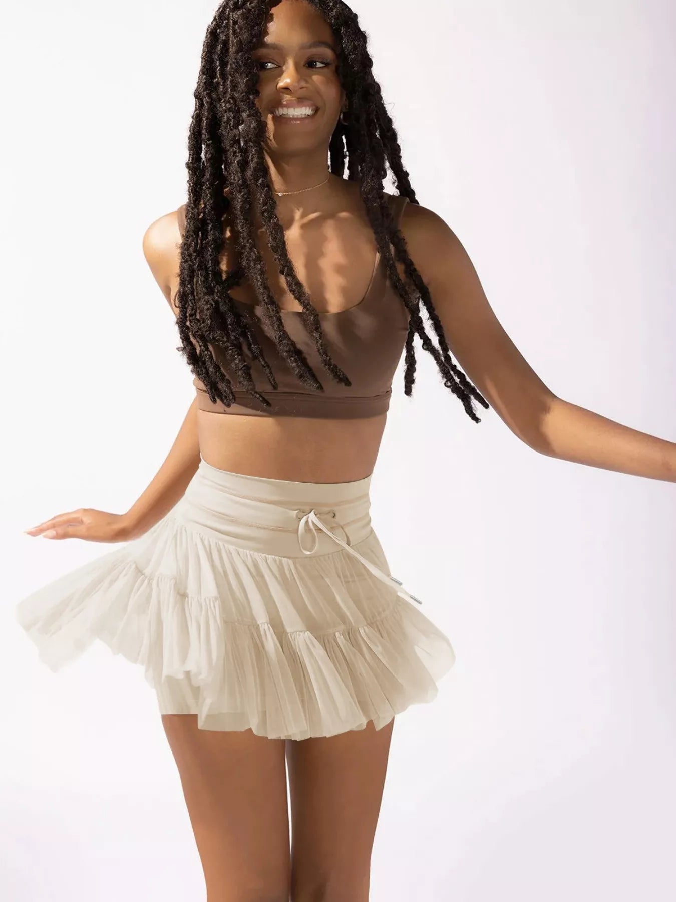 High Waist Skort with Pockets
