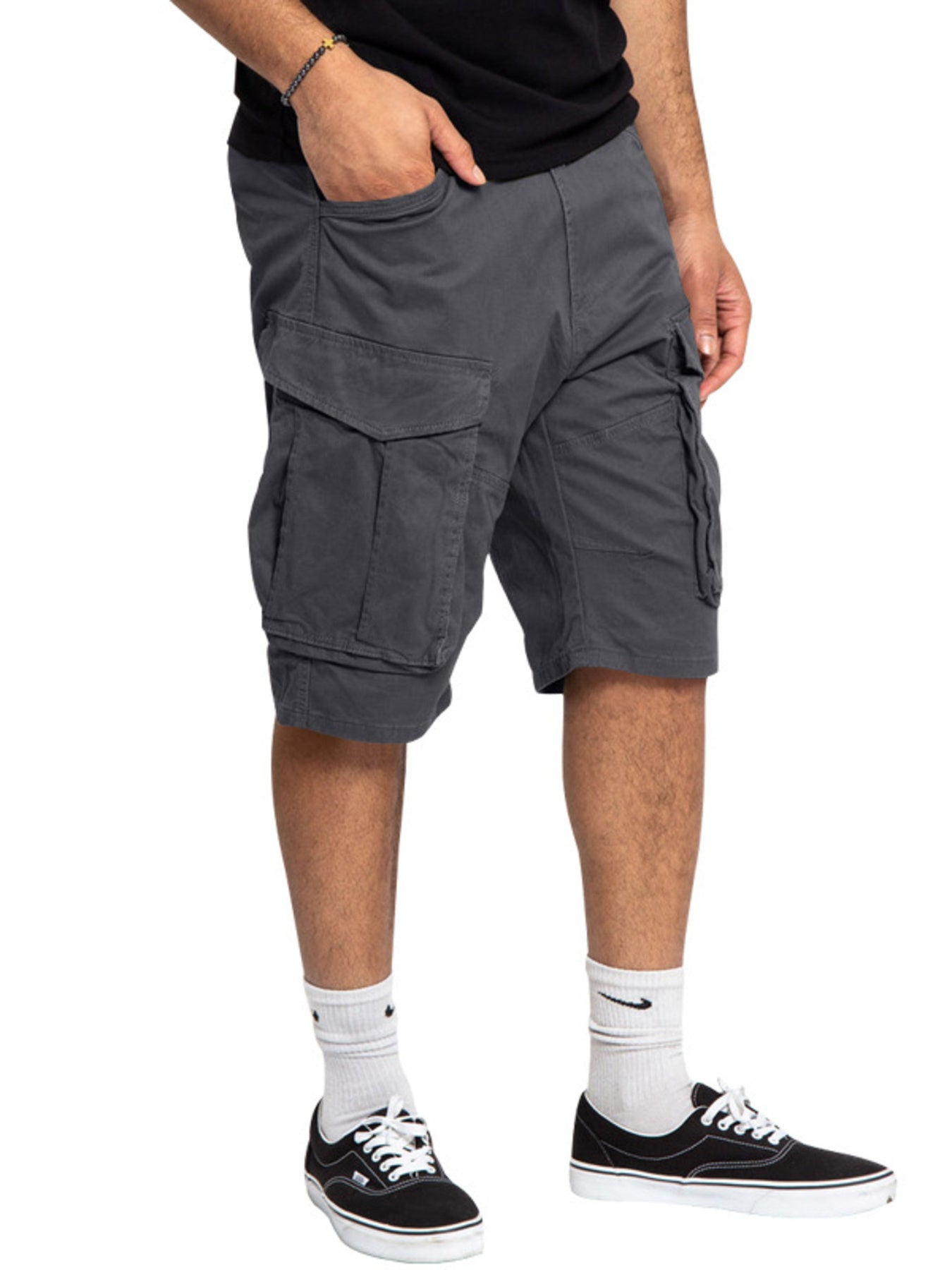 Men's Full Size Cargo Shorts with Multiple Pockets Plus Size