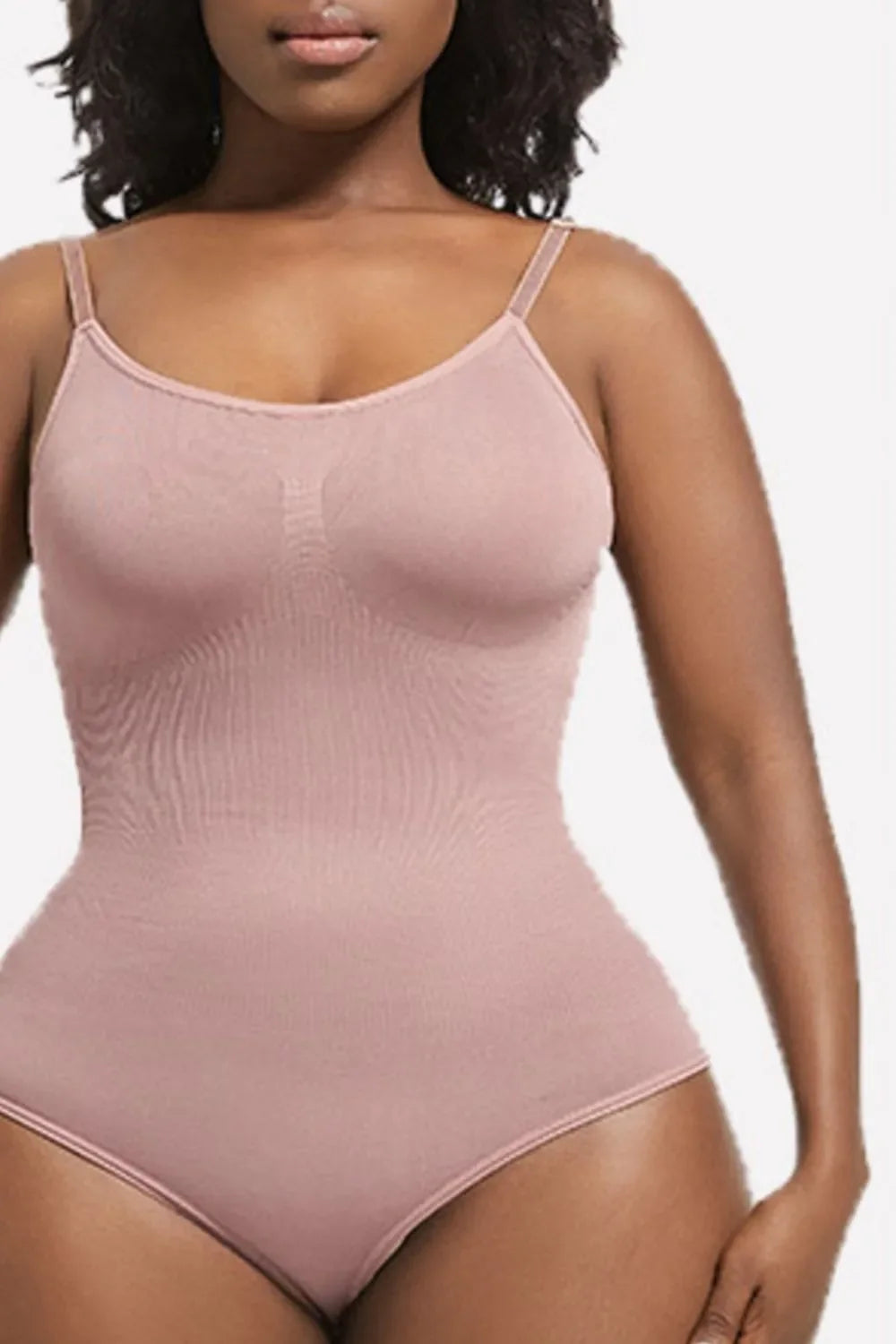 Full Size Scoop Neck Spaghetti Strap Shaping Bodysuit Plus Size