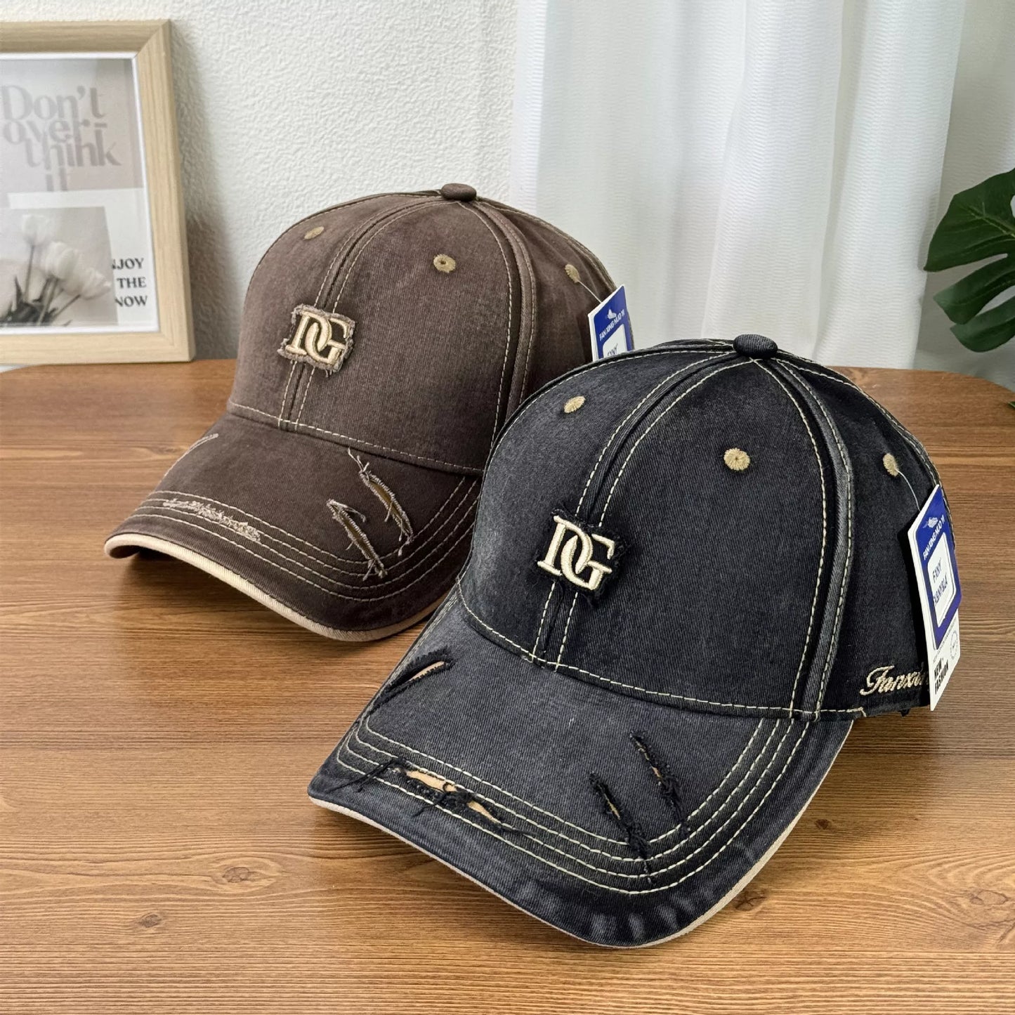 Distressed Causal Baseball Cap