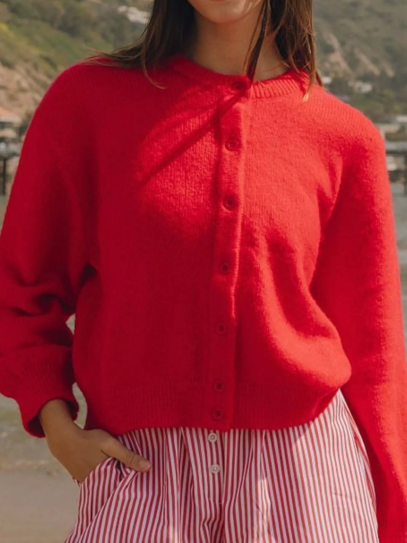 Button-Down Knit Cardigan