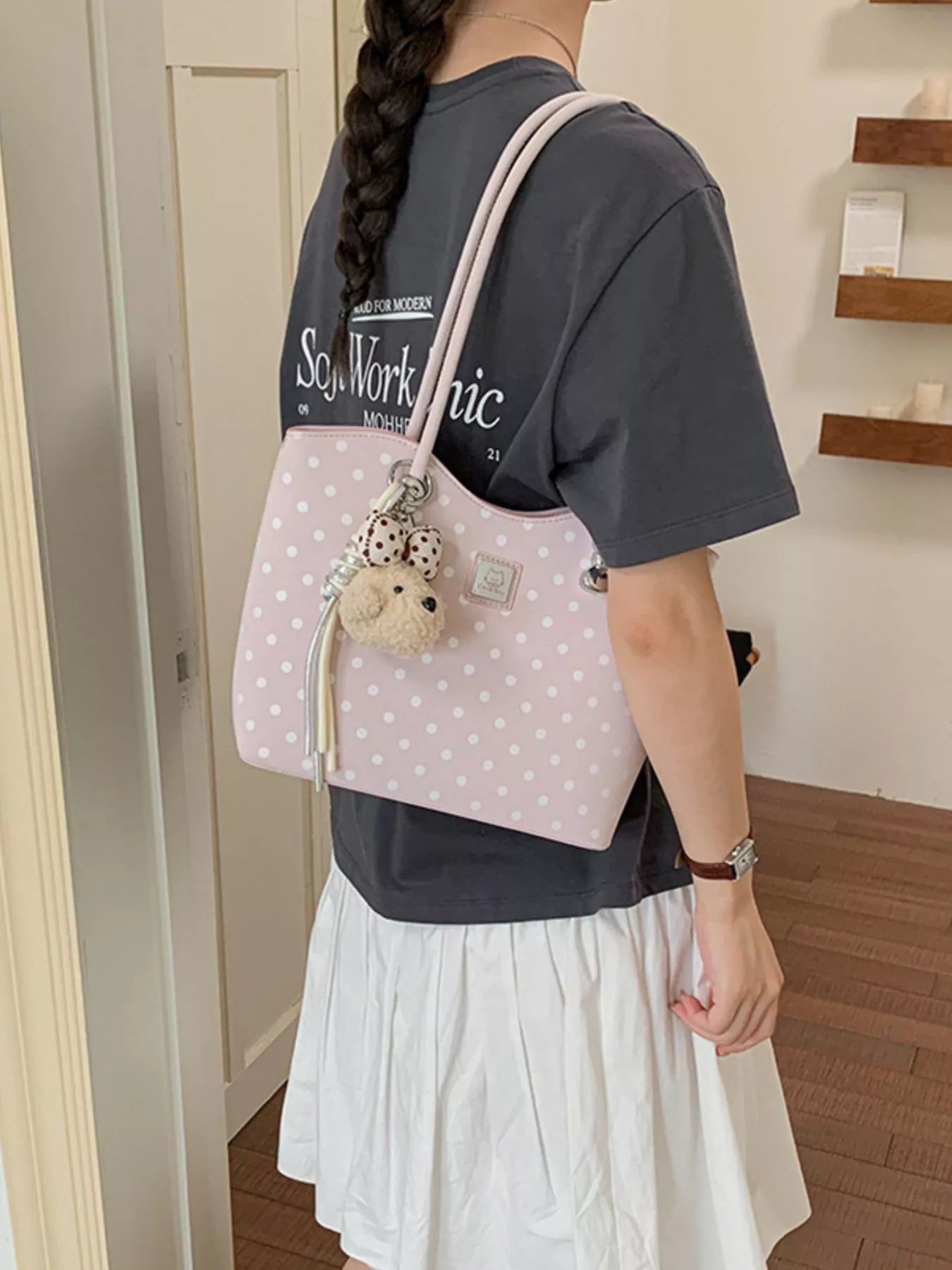 Polka Dot Shoulder Bag