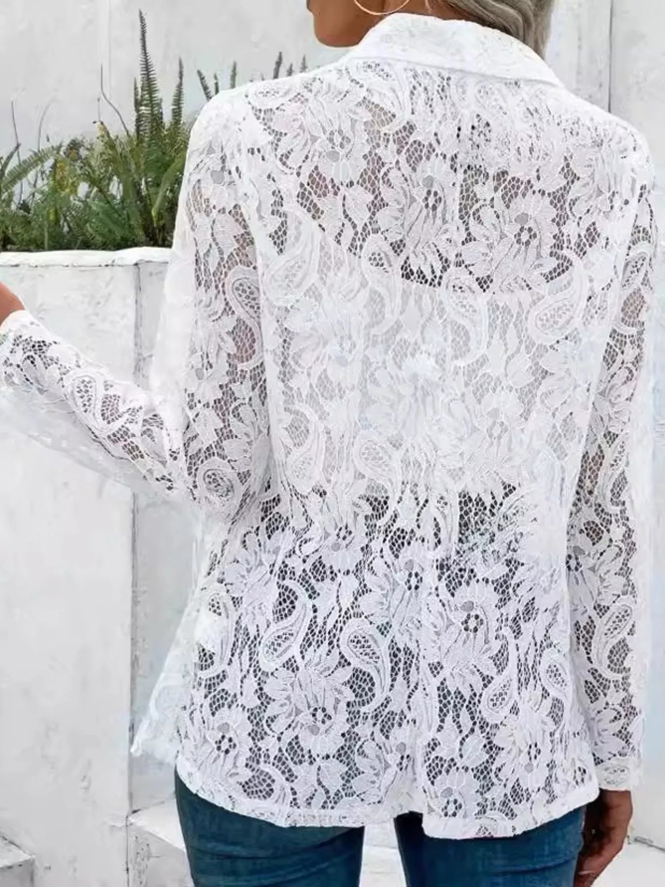 Lace Open-Front Outerwear