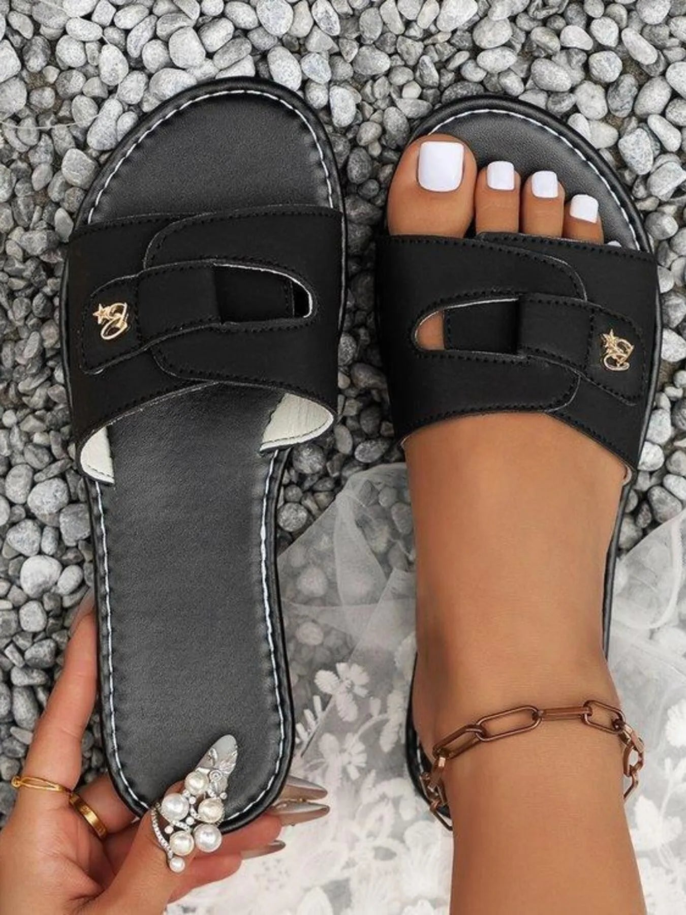 Open Toe Flats Sandals