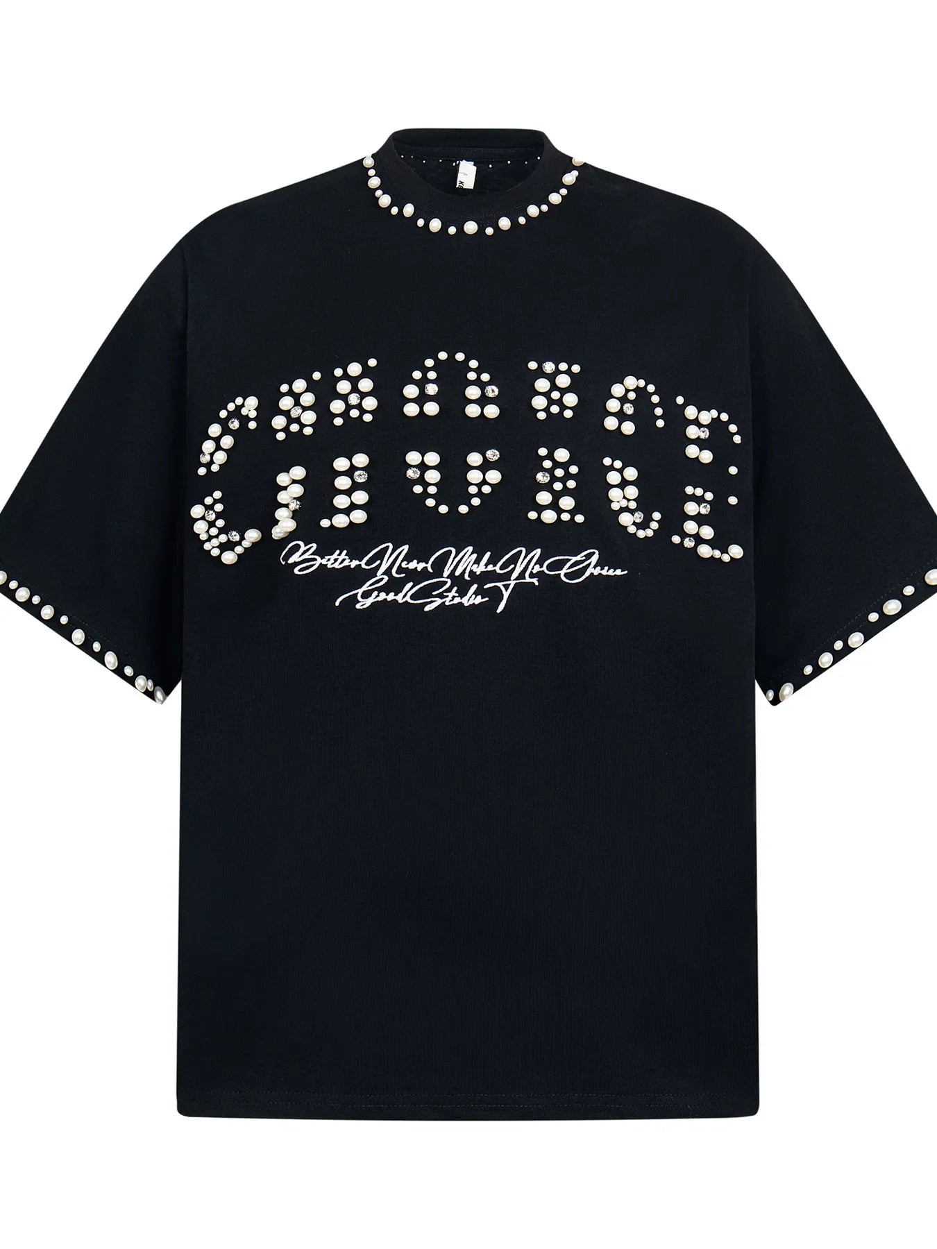 Men's Pearl Detail Round Neck T-Shirt