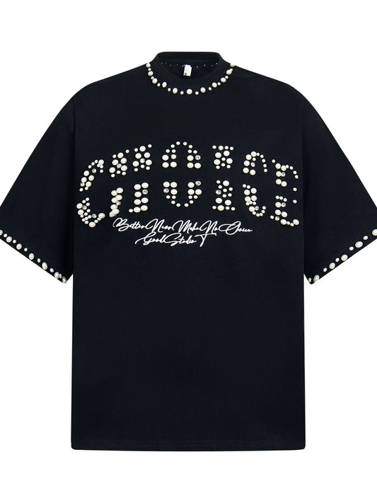 Men's Pearl Detail Round Neck T-Shirt