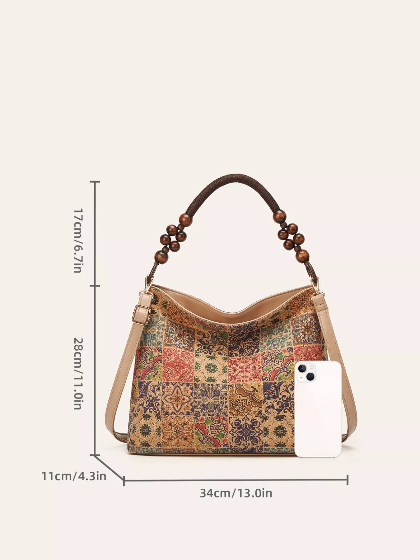 Bohemian Geometric Pattern Hobo Handbag