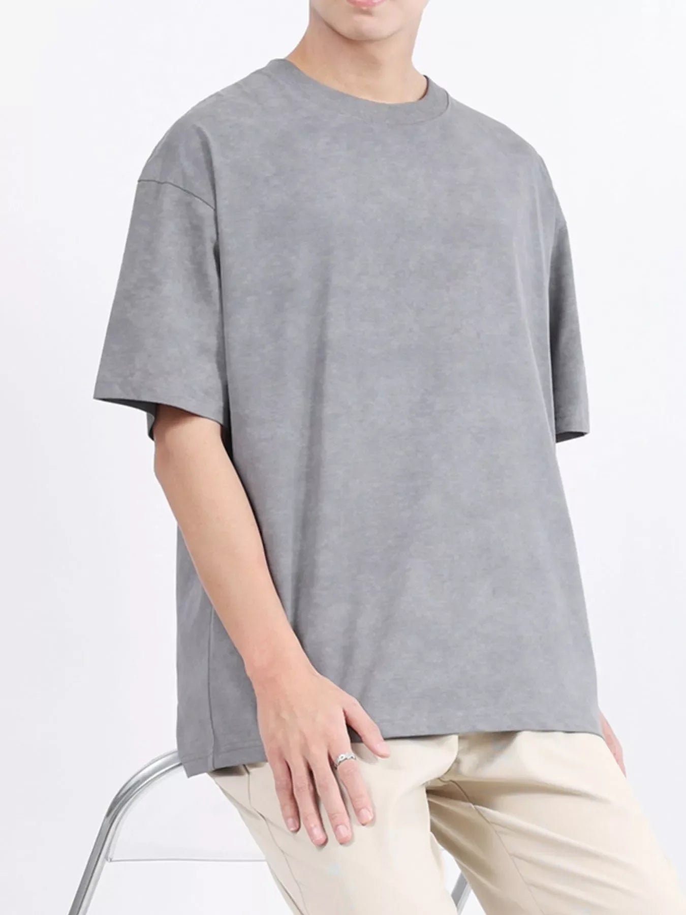 Men's Plus Size Round Neck Short Sleeve T-Shirt