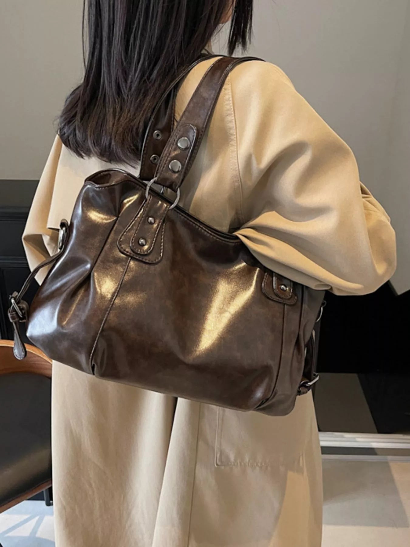 Vintage Style Leather Handbag
