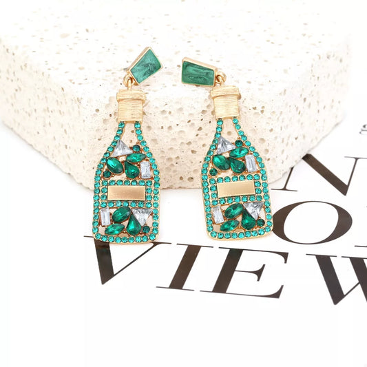 Champagne Bottle Drop Earrings