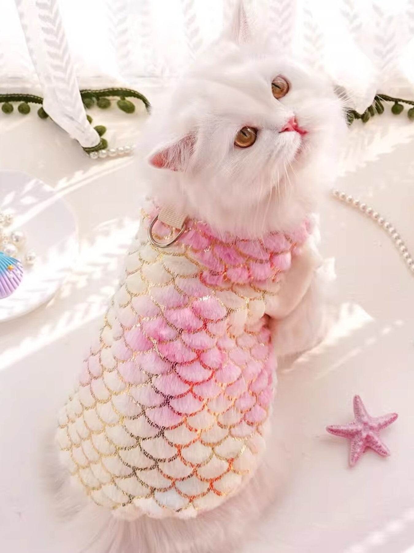 Mermaid Scale Plush Pet Top