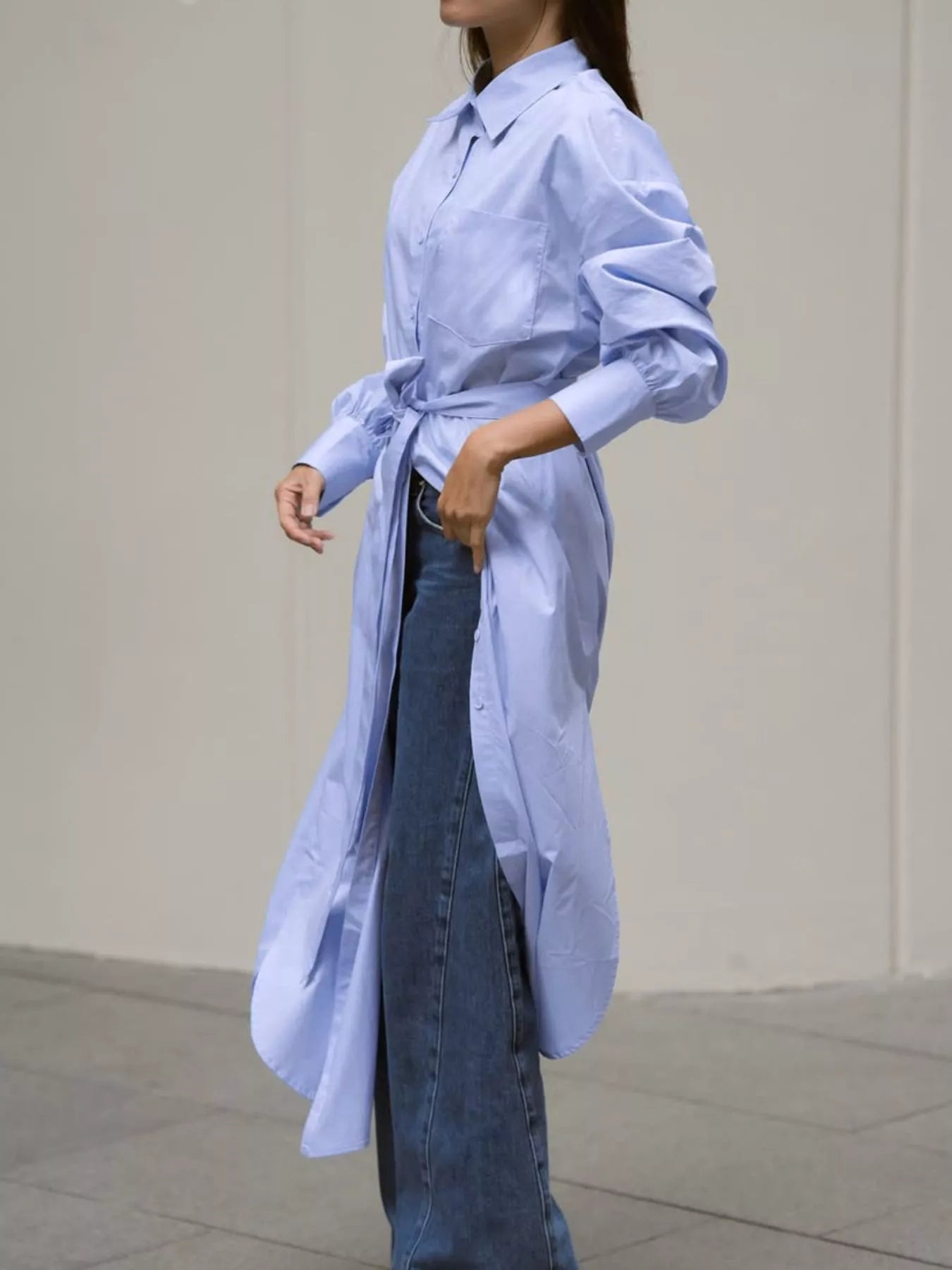 Longline Button-Down Shirt