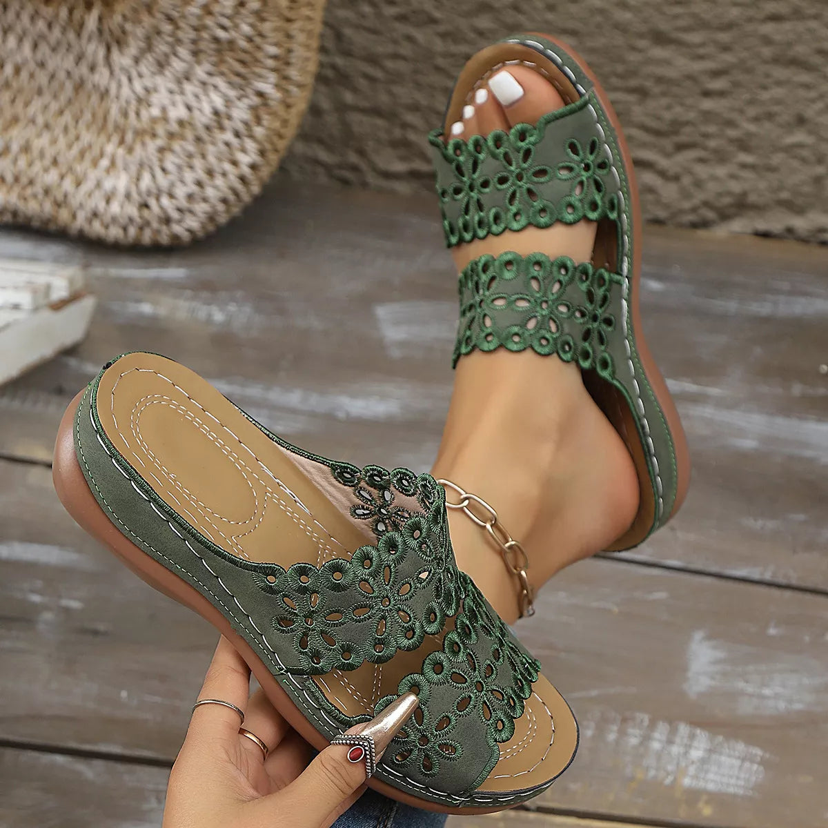 Open Toe Wedge Sandals