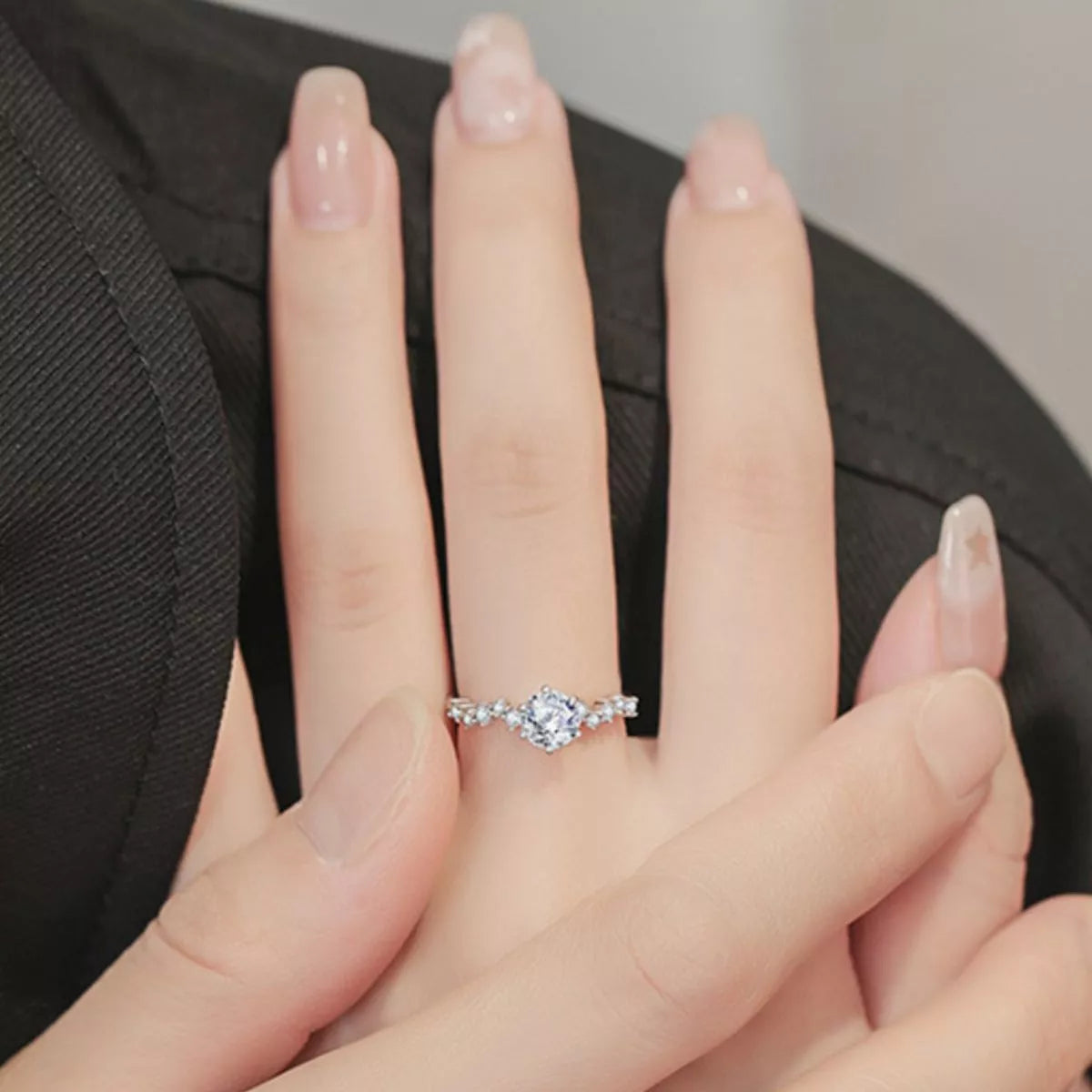 1 Carat 925 Sterling Silver Moissanite Ring