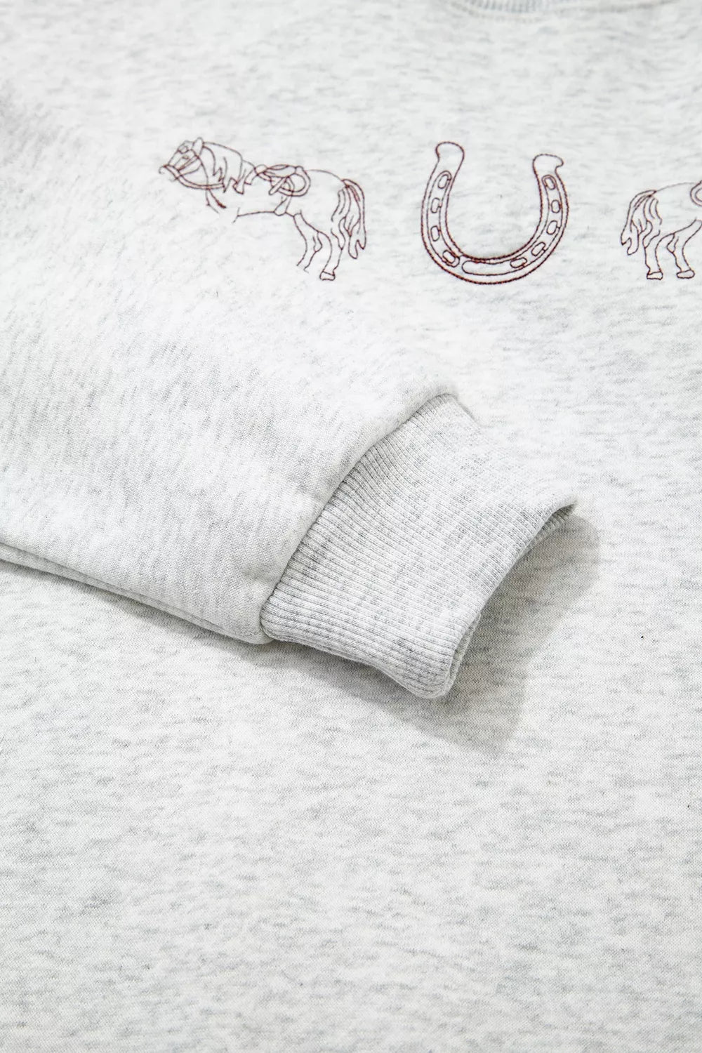 Graphic Round Neck Casual Sweatshirt