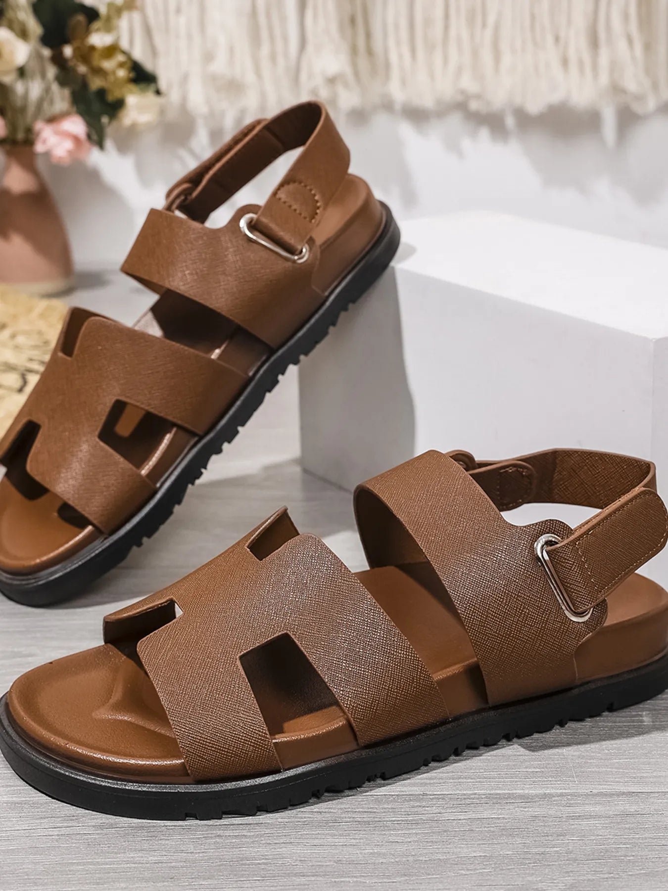 H-Style Gladiator Sandals with Ankle Strap