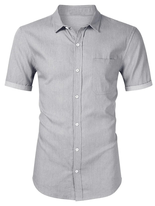 Men's Button Up Short Sleeve Shirt