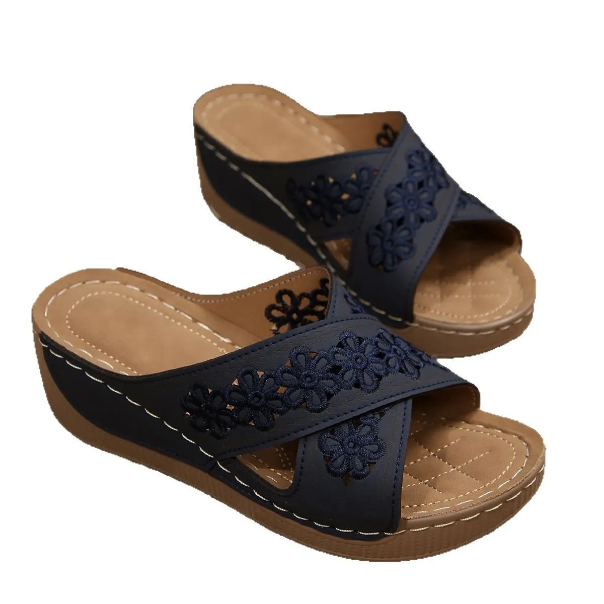 Peep Toe Wedge Sandals
