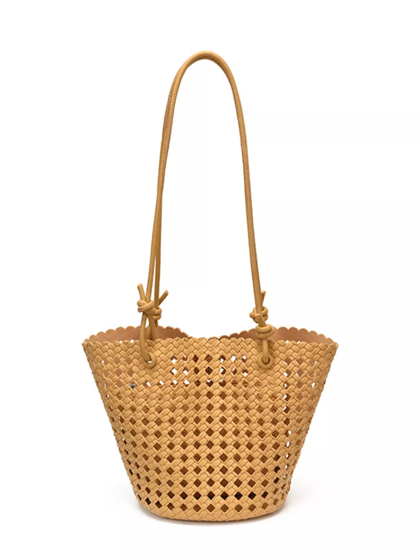 Woven Leather Shoulder Bag