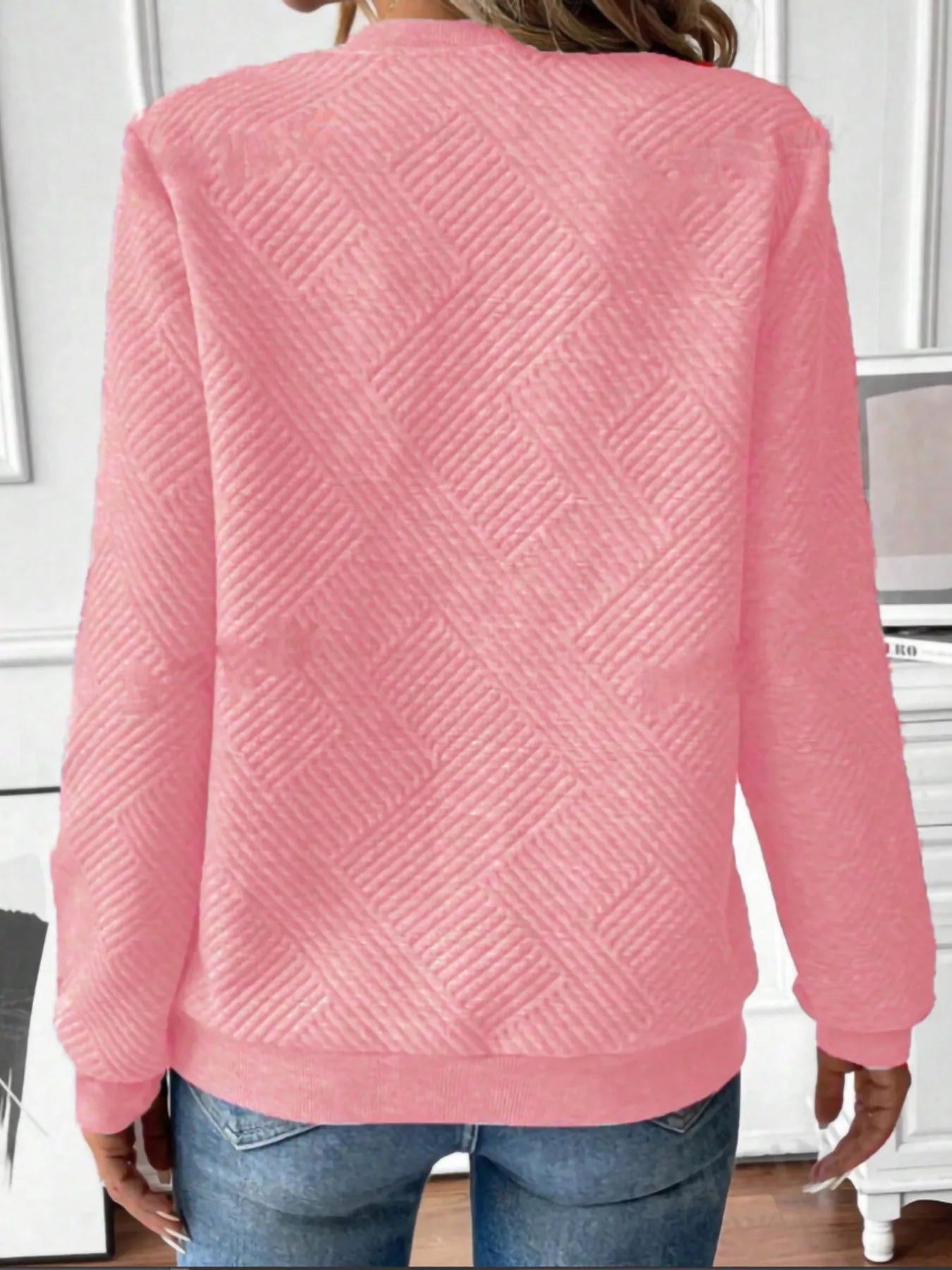 Textured Quarter-Zip Sweatshirt