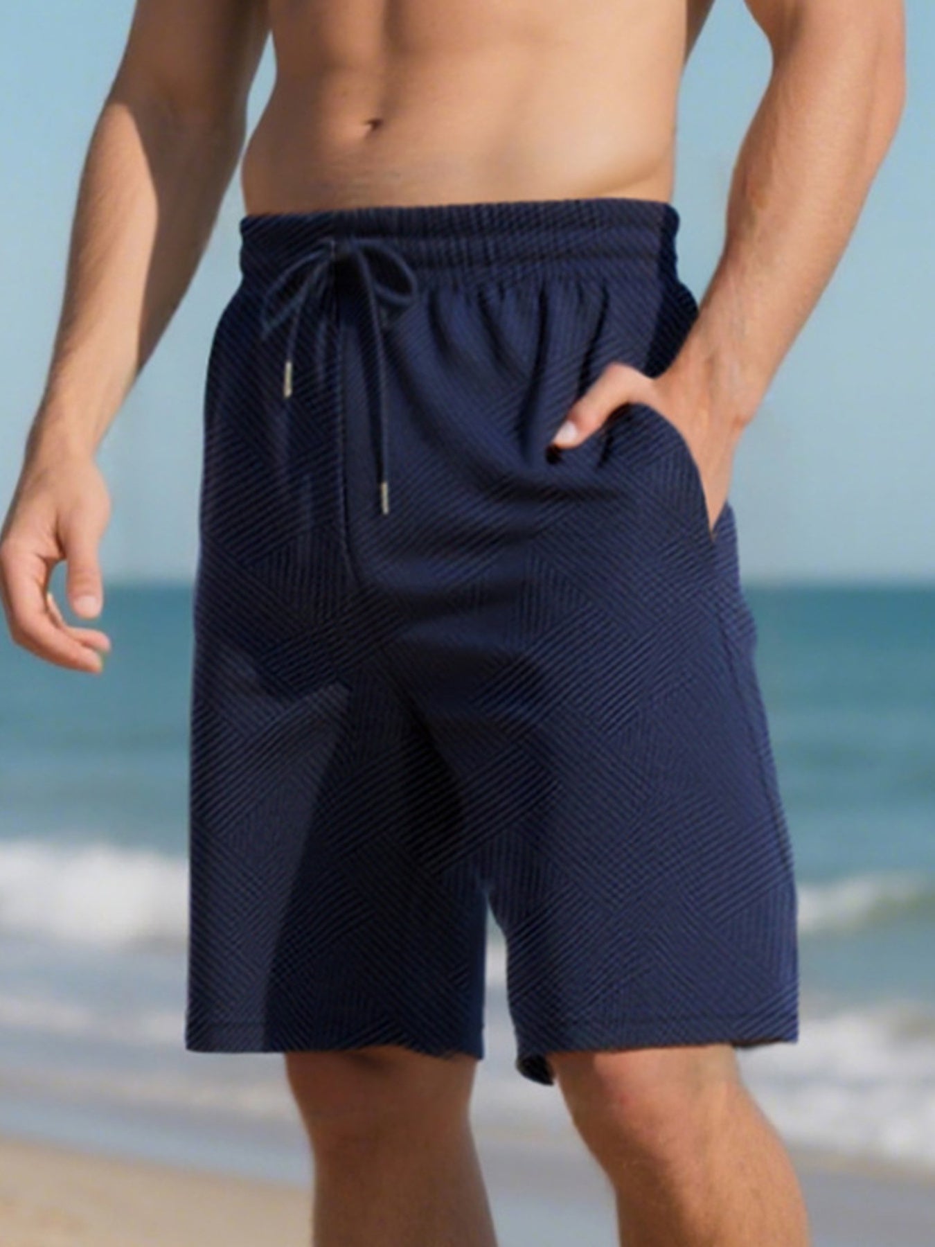 Men's Full Size Relaxed Fit Drawstring Shorts Plus Size