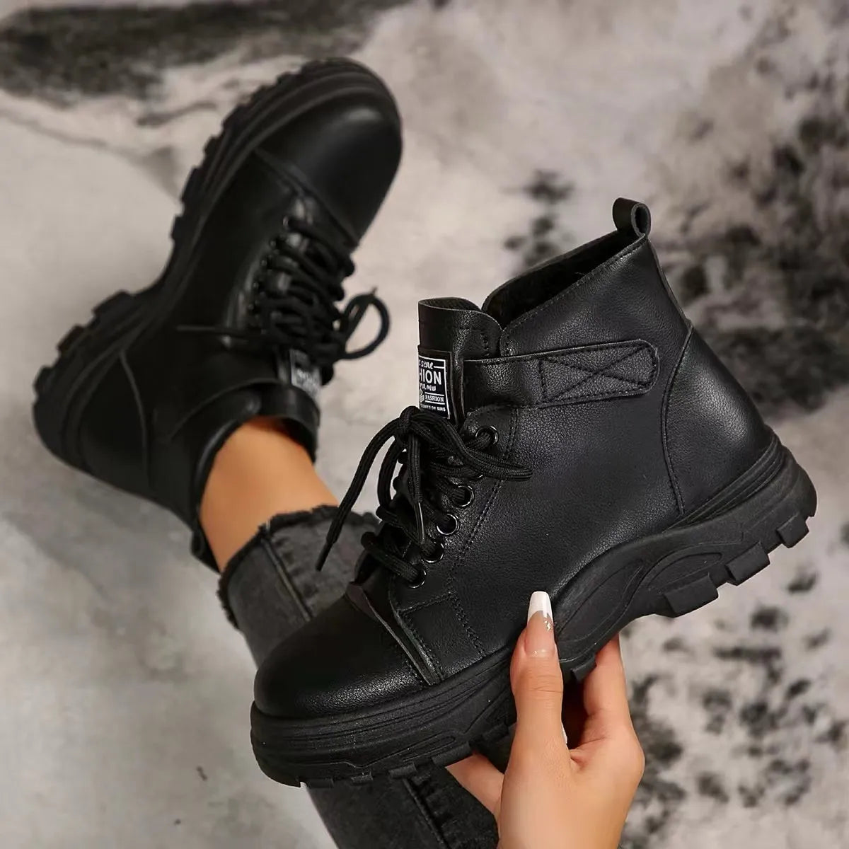 Lace Up Platform Combat Boots