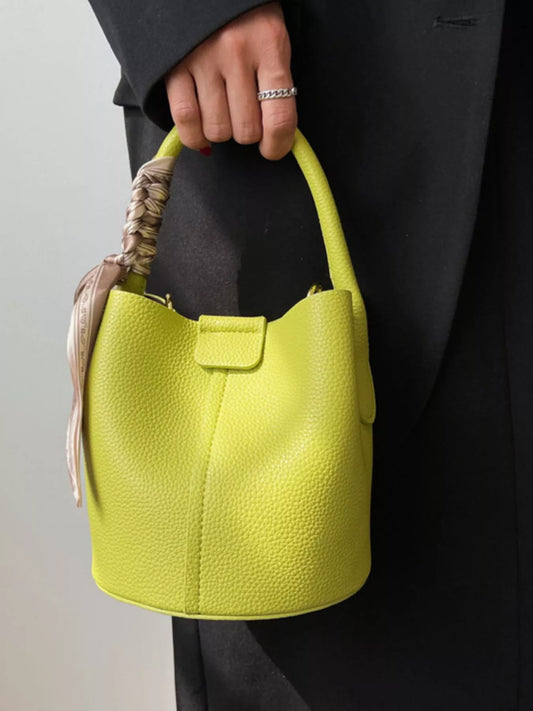 Leather Bucket Crossbody Bag