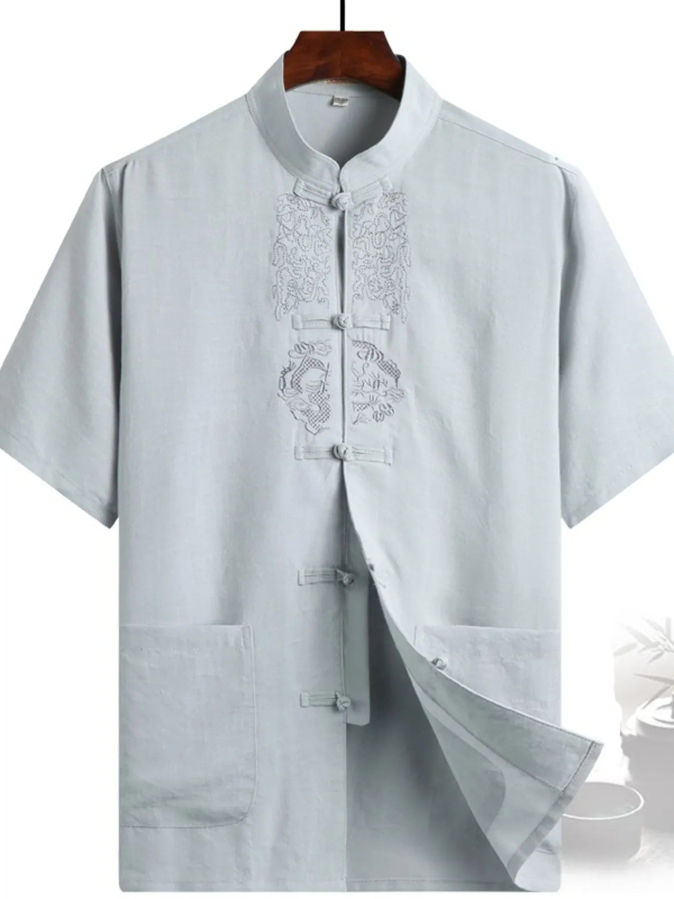 Men's Full Size Button Up Short Sleeve Shirt Plus Size