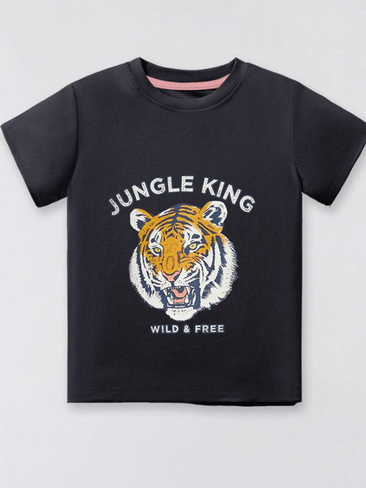 Children's Jungle King Tiger Graphic T-Shirt