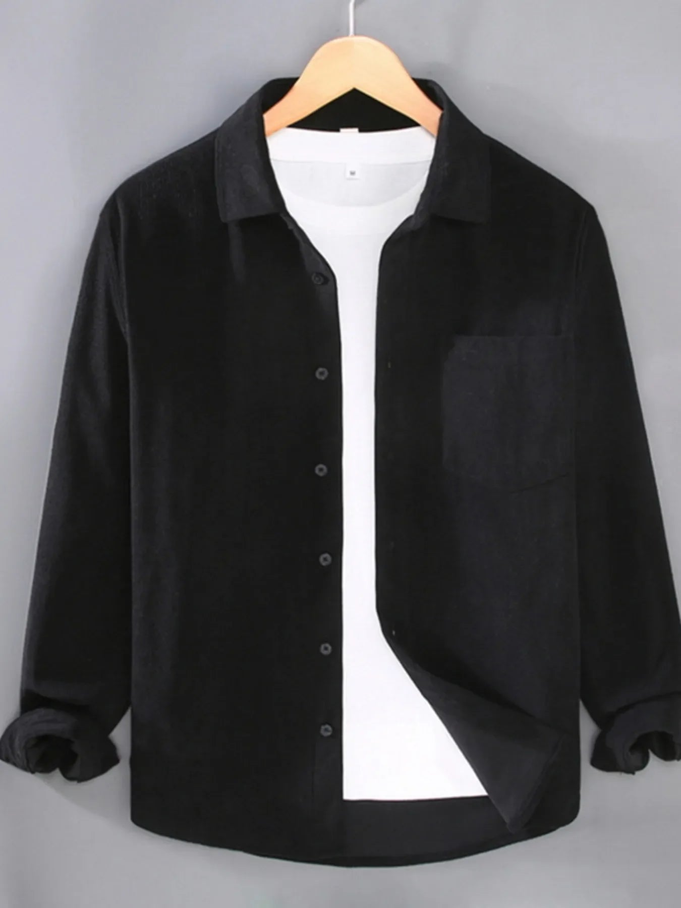 Men's Plus Size Button Up Long Sleeve Shirt