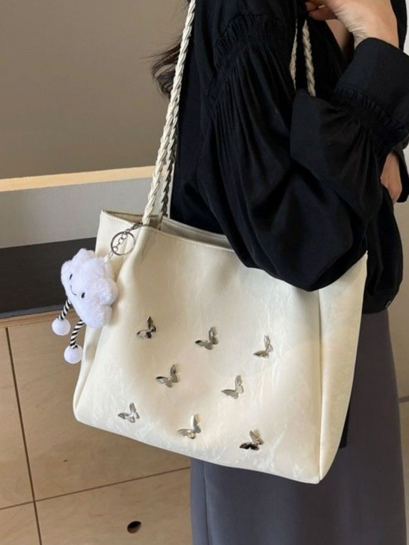 Butterfly Pattern Tote Bag