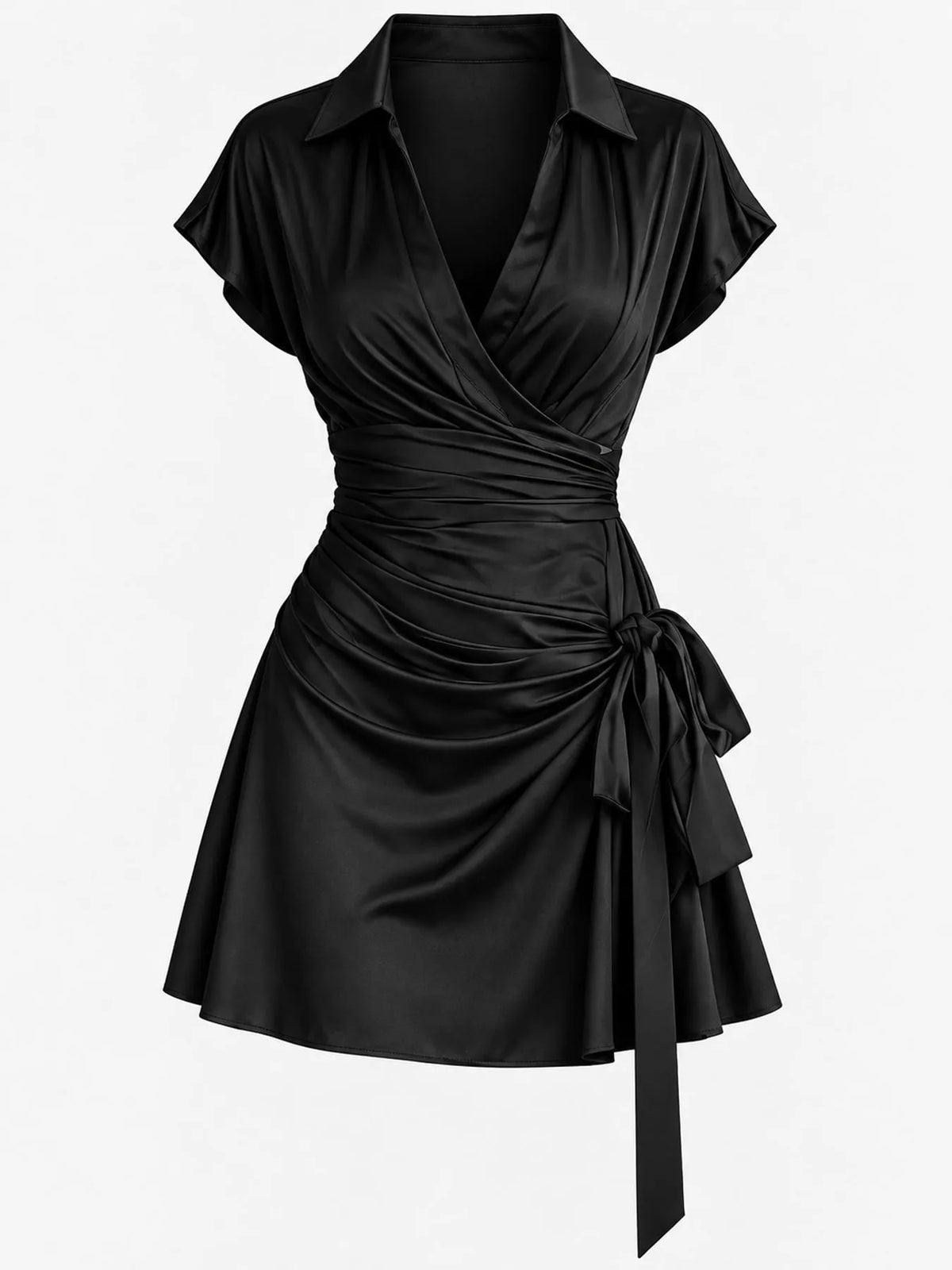 Tie Detail Surplice Dress