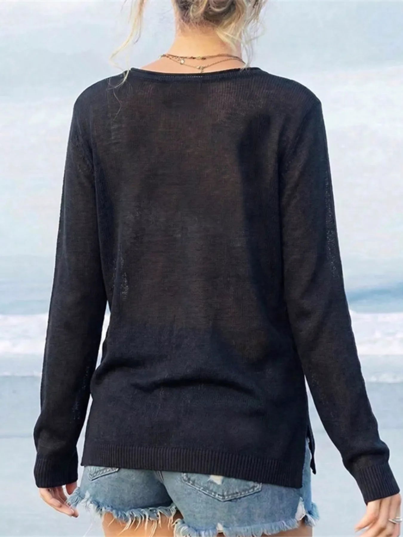 American Flag Long Sleeve Sweater