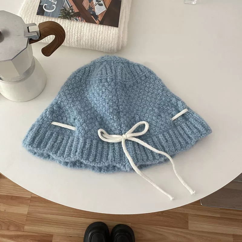 Drawstring Knitted Hat