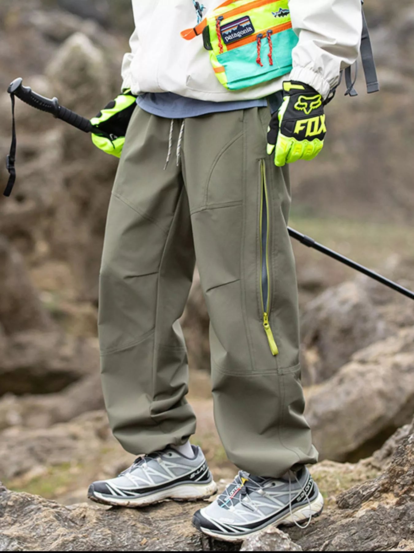 Men's Drawstring Wide Leg Pants