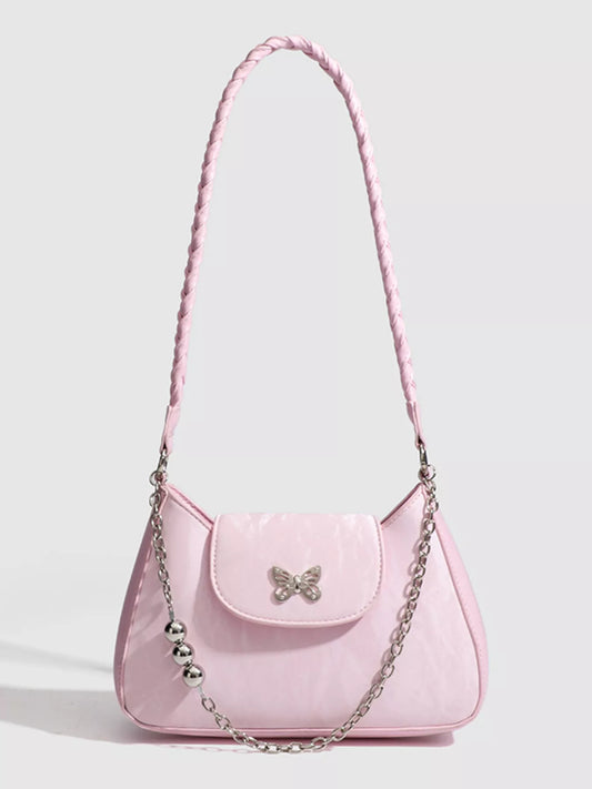 Butterfly Decor Chain Shoulder Bag