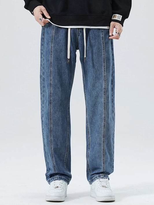 Men's Full Size Loose Fit Straight Leg Jeans Plus Size