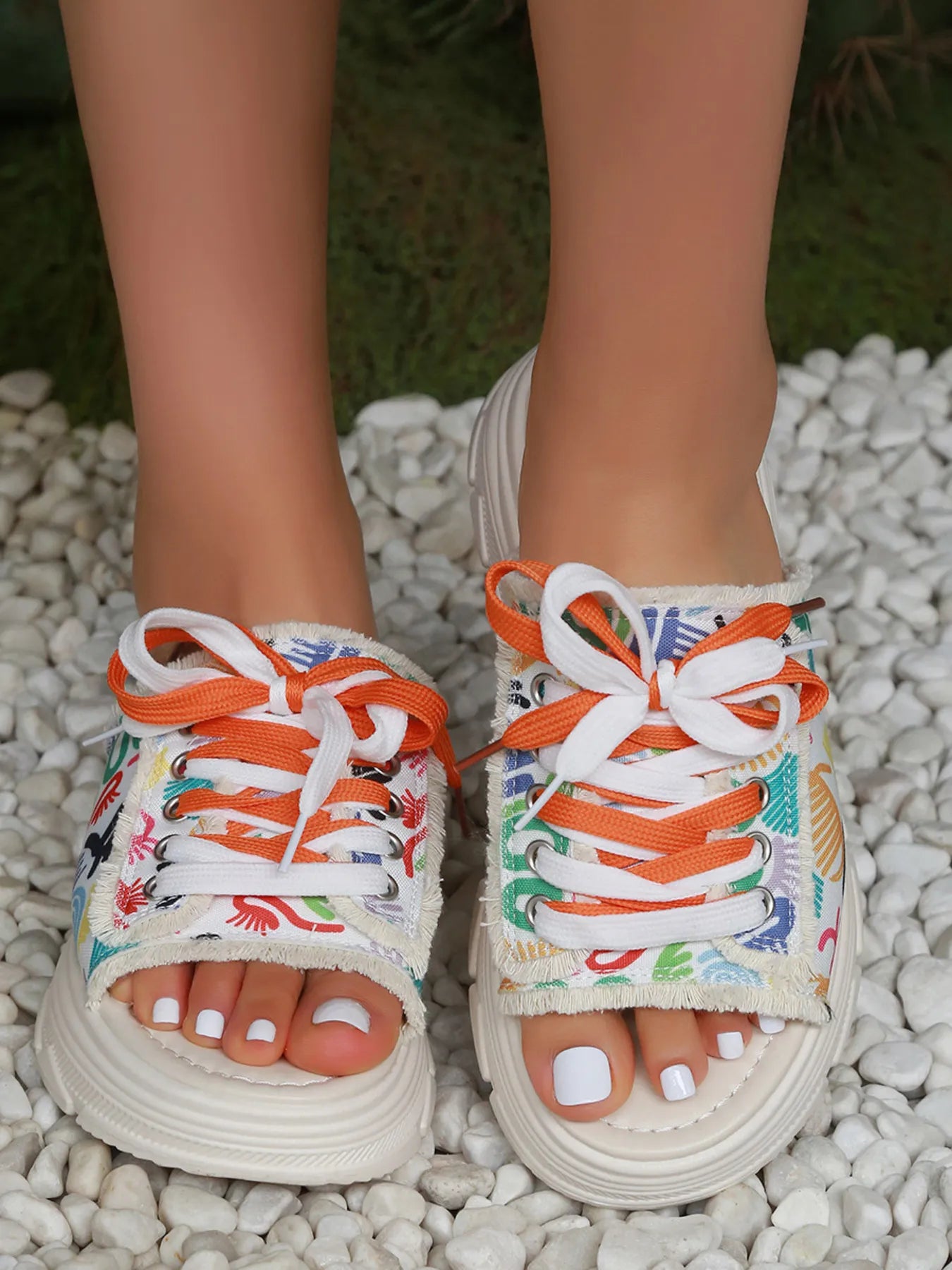 Platform Lace-Up Sandals