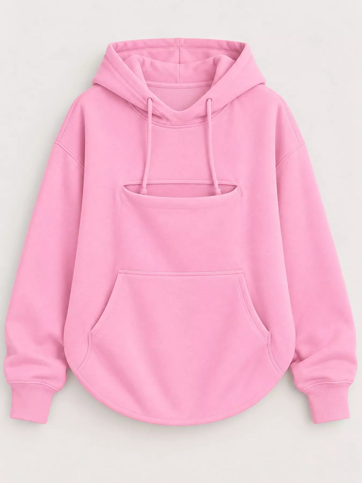 Full Size Cat Pouch Drawstring Hoodie Plus Size