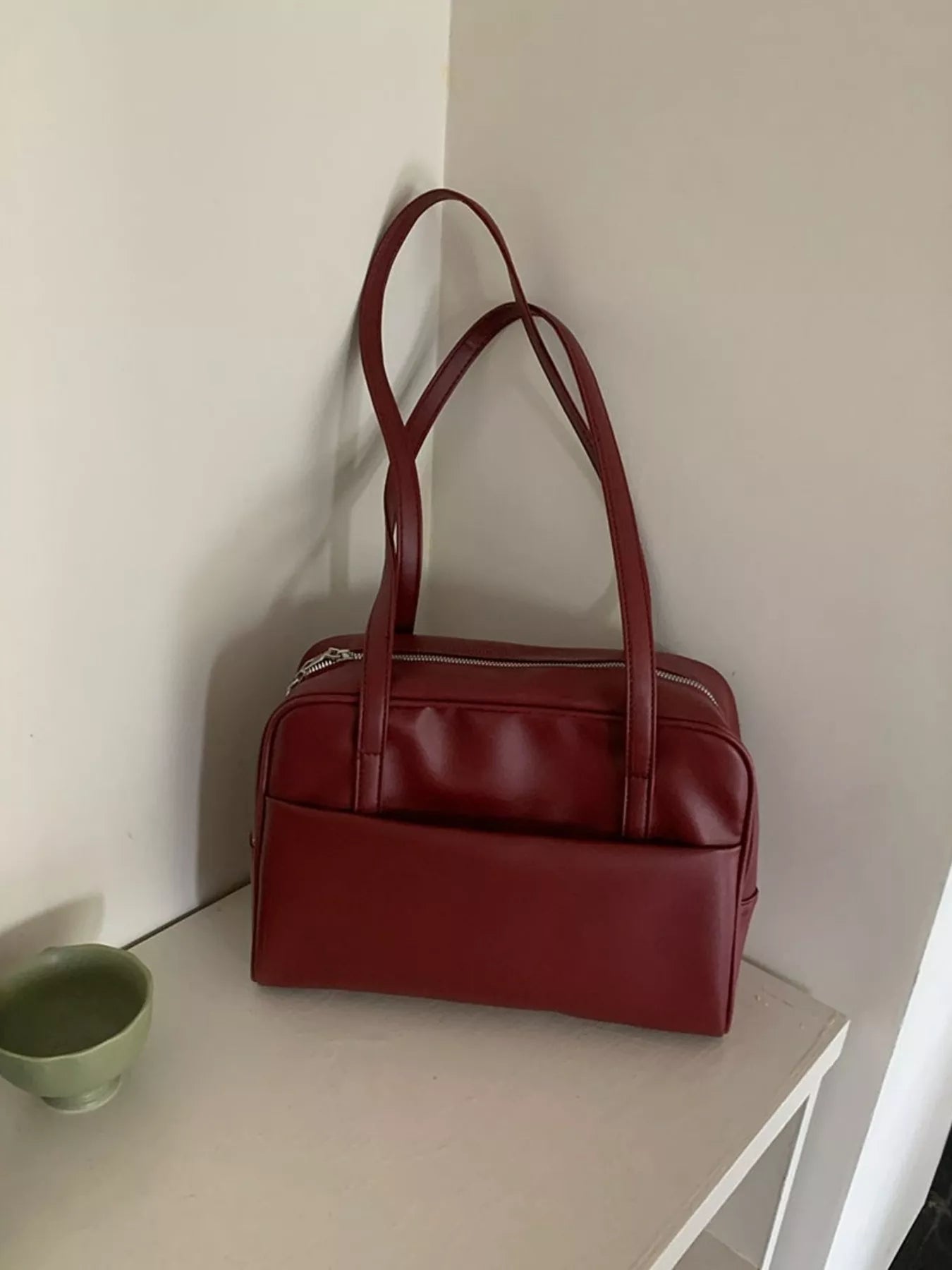 Classic Style Faux Leather Tote Bag