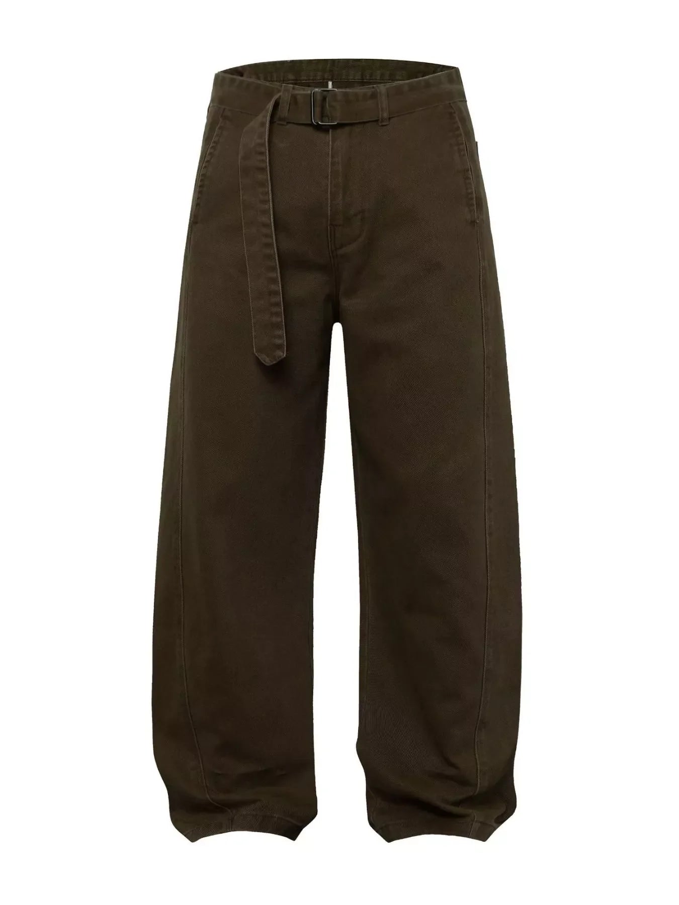 Men's Belted Wide-Leg Cargo Pants