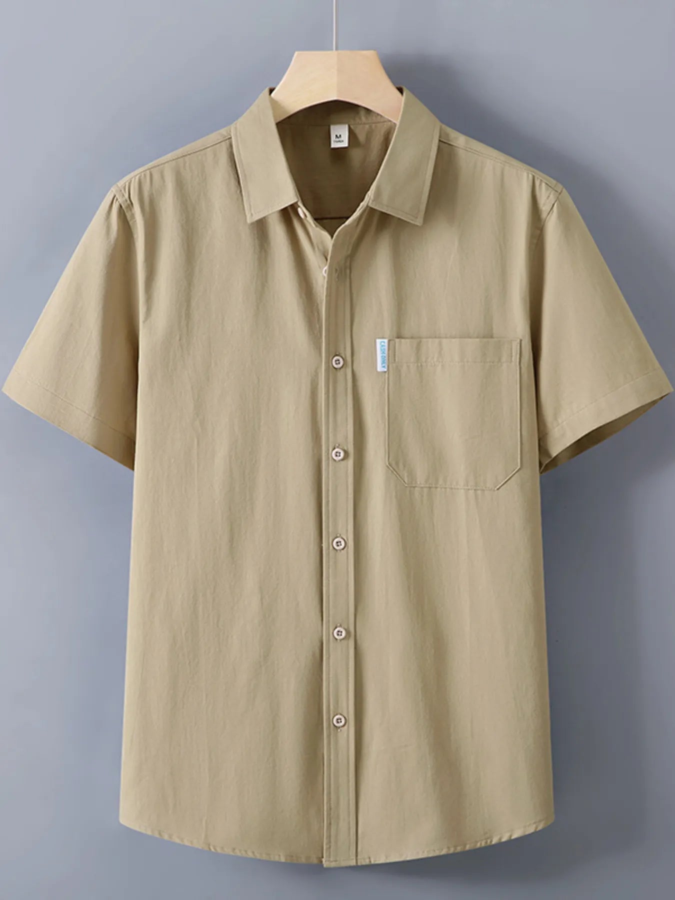 Men's Plus Size Button Up Short Sleeve Shirt