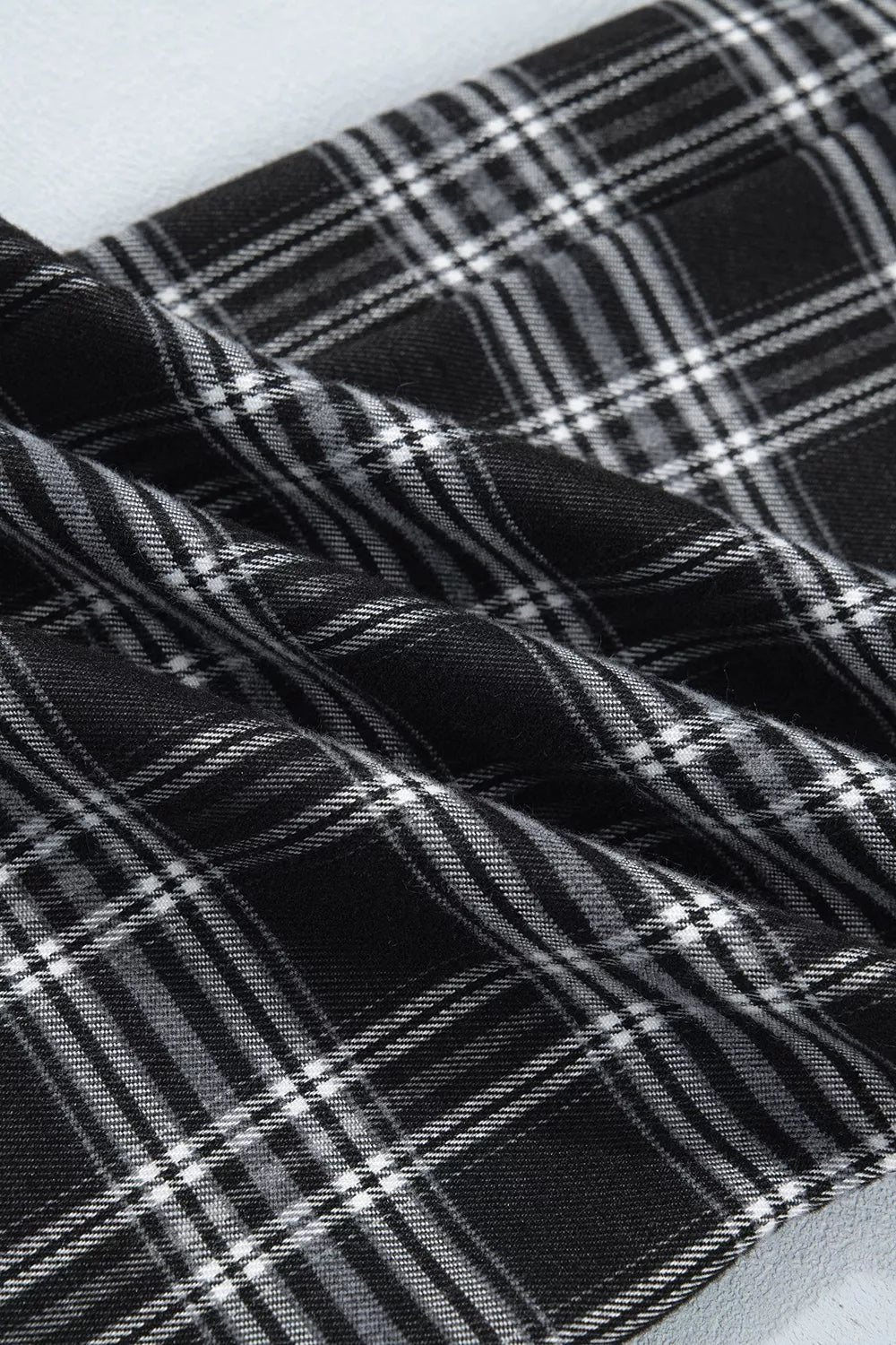 Plaid Wide-Leg Drawstring Pants